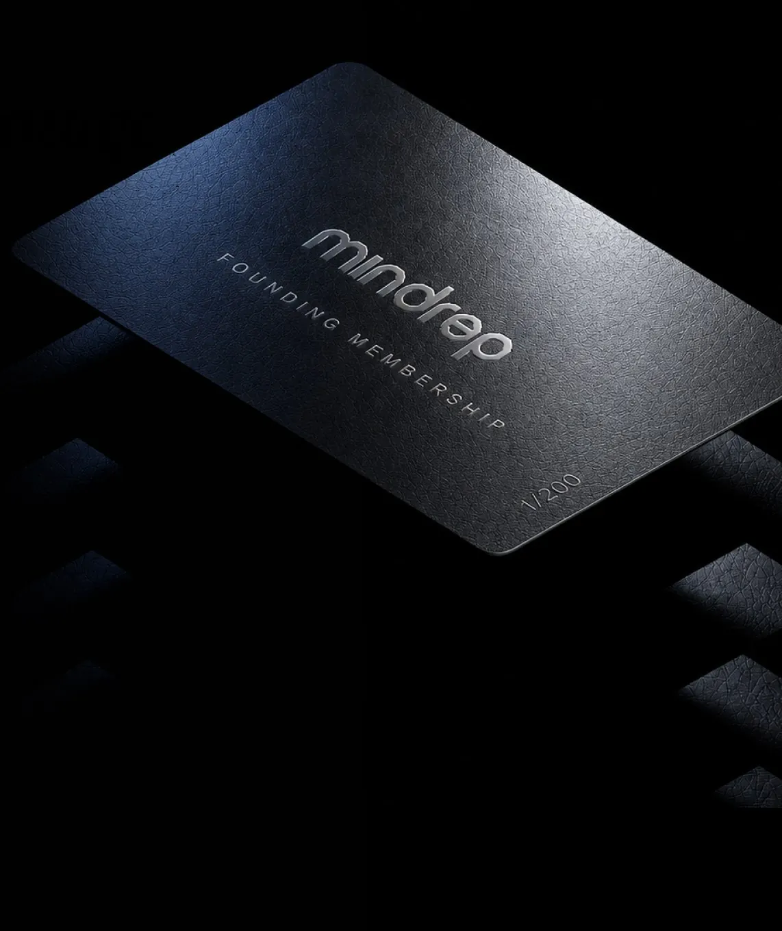 MindRep Founding Membership card numbered 1 of 200